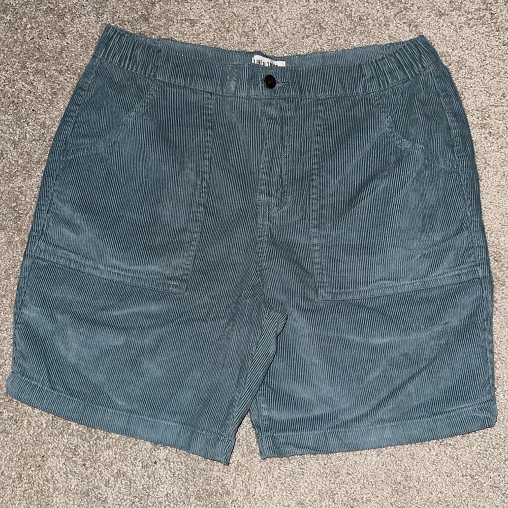 NWOT Line of Trade Corduroy Ice Blue Flex waist chore Shorts